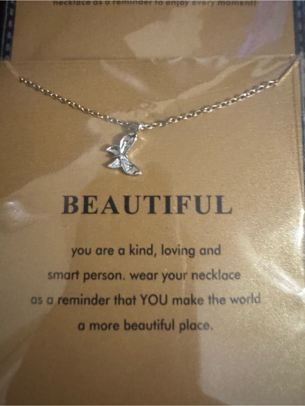 Beautiful Silver Butterfly Pendant Necklace